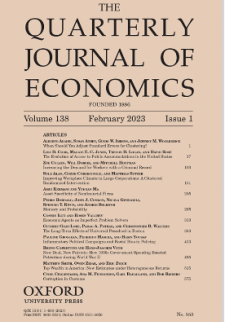 Cover of the quarterly journal of Economics